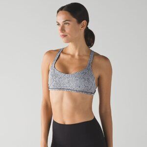 Lululemon Free To Be Zen Bra Jacquard White Black / Black Size 2
